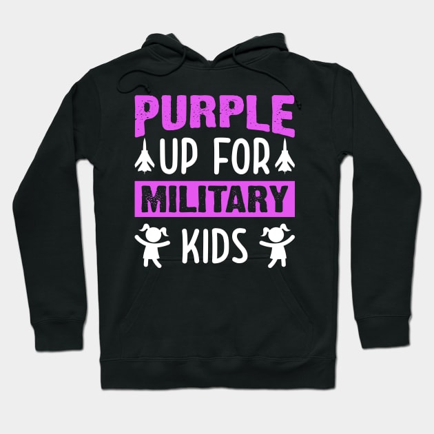 Purple Up For Military Kids Military Child Month USA Hoodie by Rosemat